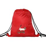 Hero Tasarım Hero tasarım Kedi - Ipli Spor Sırt Çantası - Günlük - Okul 35*46CM One Size | INN1103 - Kırmızı - Standart