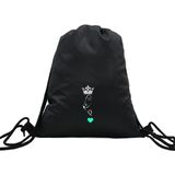 Hero Tasarım Hero tasarım Kupa Kraliçesi ''q'' - Ipli Spor Sırt Çantası - Günlük - Okul 35*46CM One Size | INN1071 - 000-Siyah - Standart