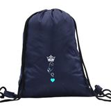 Hero Tasarım Hero tasarım Kupa Kraliçesi ''q'' - Ipli Spor Sırt Çantası - Günlük - Okul 35*46CM One Size | INN1071 - 003-Lacivert - Standart