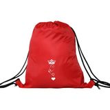 Hero Tasarım Hero tasarım Kupa Kraliçesi ''q'' - Ipli Spor Sırt Çantası - Günlük - Okul 35*46CM One Size | INN1071 - Kırmızı - Standart