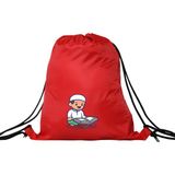 Hero Tasarım Hero tasarım Kur'an Okuyan Çocuk - Ipli Spor Sırt Çantası - Günlük - Okul 35*46CM One Size | INN1090 - Kırmızı - Standart