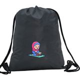 Hero Tasarım Hero tasarım Kur'an Okuyan Kız - Ipli Spor Sırt Çantası - Günlük - Okul 35*46CM One Size | INN1092 - Gri - Standart