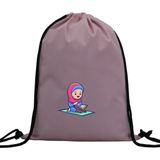 Hero Tasarım Hero tasarım Kur'an Okuyan Kız - Ipli Spor Sırt Çantası - Günlük - Okul 35*46CM One Size | INN1092 - Pembe - Standart