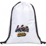 Hero Tasarım Hero tasarım Motor Rider - Ipli Spor Sırt Çantası - Günlük - Okul 35*46CM One Size | INN1010 - Beyaz - Standart