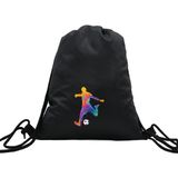 Hero Tasarım Hero tasarım Renkli Futbolcu - Ipli Spor Sırt Çantası - Günlük - Okul 35*46CM One Size | INN1019 - 000-Siyah - Standart