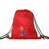 Hero Tasarım Hero tasarım Renkli Futbolcu - Ipli Spor Sırt Çantası - Günlük - Okul 35*46CM One Size | INN1019 - Kırmızı - Standart