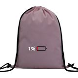Hero Tasarım Hero tasarım Şarj Bitiyor - Ipli Spor Sırt Çantası - Günlük - Okul 35*46CM One Size | INN1104 - Pembe - Standart