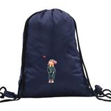 Hero Tasarım Hero tasarım Sevimli Gözlüklü Çocuk - Ipli Spor Sırt Çantası - Günlük - Okul 35*46CM One Size | INN1064 - 003-Lacivert - Standart