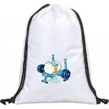Hero Tasarım Hero tasarım Son Tekrar - Ipli Spor Sırt Çantası - Günlük - Okul 35*46CM One Size | INN1008 - Beyaz - Standart