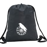 Hero Tasarım Hero tasarım Viking Pusulası ve Kuzgun - Ipli Spor Sırt Çantası - Günlük - Okul 35*46CM One Size | INN1068 - Gri - Standart