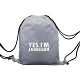 Hero Tasarım Hero tasarım Yes I'm Different - Ipli Spor Sırt Çantası - Günlük - Okul 35*46CM One Size | INN1042 - Beyaz - Standart