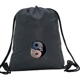 Hero Tasarım Hero tasarım Yin Yang Kuru Kafa - Ipli Spor Sırt Çantası - Günlük - Okul 35*46CM One Size | INN1070 - Gri - Standart