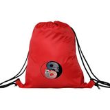 Hero Tasarım Hero tasarım Yin Yang Kuru Kafa - Ipli Spor Sırt Çantası - Günlük - Okul 35*46CM One Size | INN1070 - Kırmızı - Standart