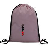 Hero Tasarım Hero tasarımiskambil Sembolleri ve Taç - Ipli Spor Sırt Çantası - Günlük - Okul 35*46CM One Size | INN1069 - Pembe - Standart
