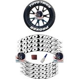 Hero Toyo Tires Proxes ile Uyumlu Otomobil Motosiklet 3D Araç Lastik Jant Yazısı Arma Sticker Şerit | 8 - Standart