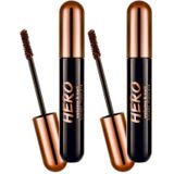 Hero Volume & Curl Yoğun Hacim Veren Nemlendirici Etkili Kahverengi Maskara (2 paketi)
