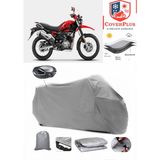 Hero Xpulse 200T Branda Gri Arka Çanta Uyumlu(Topcase) Motosiket Brandası Motor Örtüsü Çadır Su Geçirmez Motosiklet Kılıfı Motor Brandası,lastikli,taşıma Torbalı