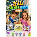 HEROES 350 Gr Slime Seti - Ele Yapışmayan Pofuduk Slaym Oyun Jeli Eğitici 3 Renk