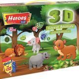 Heroes 3D Orman Hayvanları 6 Renkli Oyun Hamuru ERN-571