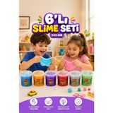 HEROES 6'lı Slime Seti Oyun Jeli Seti - Stres Alan Eğitici ve Öğretici Oyun Jeli