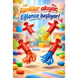 Heroes Dough 4'lü Oyun Hamuru Şekillendirici Enjektör Şırınga Seti Eğitici Oyuncak Ince Motor Becerisi