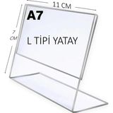 Heroglas Heroglas(10 Adet) A7 L Tipi Yatay Masa Üstü Şeffaf Pleksi / Föylük-Fiyatlık-Menü-Broşürlük