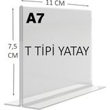 Heroglas Heroglas(10 Adet) A7 T Tipi Yatay Masa Üstü Şeffaf Pleksi / Föylük-Fiyatlık-Menü-Broşürlük