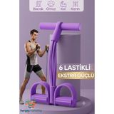 HerŞey Marketing 6 Tüplü Body Trimmer Mekik Çekme Aleti Evde Spor Egzersiz Lastiği Karın Kol Bacak Çalışma 6 Lastik Ekstra Dayanıklı