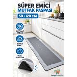 HerŞey Marketing Büyük Boy Sihirli Su Emici Tabanlı Uzun Paspas 50 x 120 Cm Süper Emici Kaymaz Tabanlı Uzun Paspas Mutfak Paspas 1 Adet