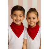Herşey Nota 1 Adet Kırmızı Düz Fular - Bandana - 23 Nisan, 29 Ekim, 30 Ağustos, 19 Mayıs Tören %100COTTON - Çok Renkli