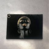 Herşey Nota Afrikalı Kadın Clutch Portföy Çanta - Çok Renkli