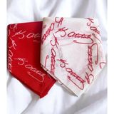 Herşey Nota Atatürk İmzalı Kırmızı ve Beyaz 2'li Renk Unisex Bandana Fular 23 Nisan 29 Ekim 10 Kasım 19 Mayıs - Çok Renkli
