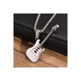 Herşey Nota Çelik Titanyum Gitar Kolye Metal Renk