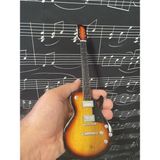 Herşey Nota Elektro Açık Gitar Kahve Rengi El Yapımı Biblo Minyatür 25 cm 3D - Violin Sunburst