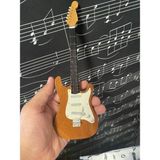 Herşey Nota Elektro Gitar Ahşap El Yapımı Biblo Minyatür 25 cm - Violin Sunburst