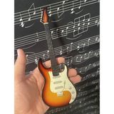 Herşey Nota Elektro Gitar Ahşap Ibanez El Yapımı Biblo Minyatür 25 cm - Violin Sunburst
