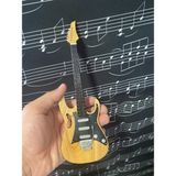 Herşey Nota Elektro Gitar Ahşap Renk El Yapımı Biblo Minyatür 25 cm - Violin Sunburst