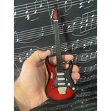 Herşey Nota Elektro Gitar Kahve Renk El Yapımı Biblo Minyatür 25 cm - Violin Sunburst