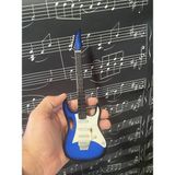 Herşey Nota Elektro Gitar Mavi El Yapımı Biblo Minyatür 25 cm - Violin Sunburst