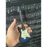 Herşey Nota Elektro Gitar Mavi El Yapımı Biblo Minyatür 26 cm - Violin Sunburst