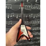 Herşey Nota Elektro Kahve Rengi El Yapımı Minyatür 25 cm 3D - Violin Sunburst
