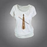 Herşey Nota Kemençe Tshirt Kadın Ekru - L