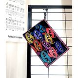 Herşey Nota Renkli Kediler Clutch Portföy Çanta - Çok Renkli