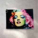 Herşey Nota Renkli Marilyn Monroe Clutch Portföy Çanta - Çok Renkli