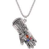 Herşey Nota Thanos Infinity Gauntlet Sonsuzluk Eldiveni Paslanmaz Çelik Kolye - Gümüş