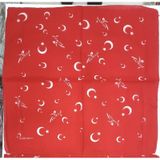 Herşey Nota Türk Bayrağı Ay Yıldız Desenli Kırmızı Renk Çok Amaçl Çok Renkli