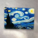 Herşey Nota Vincent Van Gogh Yıldızlı Gece Tablosu The Starry Night Clutch Portföy Çanta - Çok Renkli