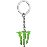 Herşey Nota Yeşil Monster Logo Unisex Anahtarlık – Enerjik ve Modern Tasarım - Gümüş