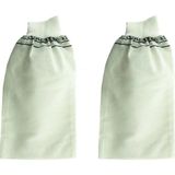 Herşey Trend 2 Adet Beyaz Banyo Hamam Kesesi Lastikli 25X17 cm