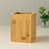 Herşey Trend Ahşap Bambu Kaşıklık Organizer 9x9 cm